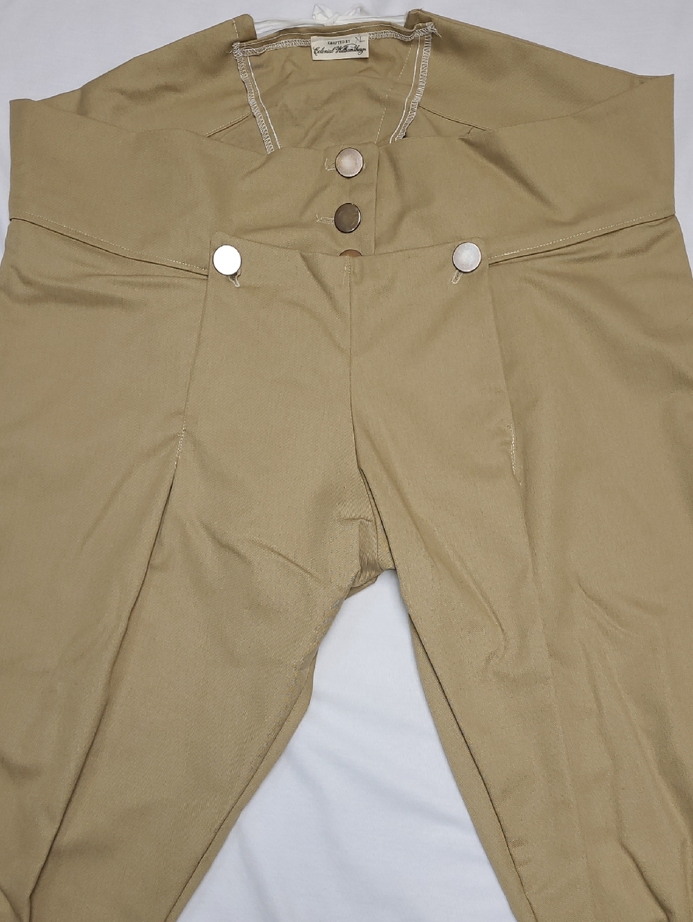 Men's Fall front colonial knee breeches costume, musical, reenactments
